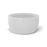 Casablanca bowl fiberglass planter in Gloss Bright White, studio render
