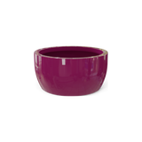 Casablanca low bowl fiberglass planter in Gloss Eggplant