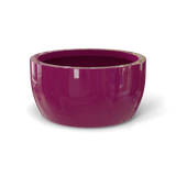 Casablanca bowl fiberglass planter in Gloss Eggplant, studio render