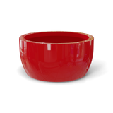 Casablanca bowl fiberglass planter in Gloss Red, studio render