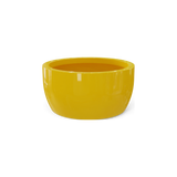 Casablanca low bowl fiberglass planter in Gloss Saffron