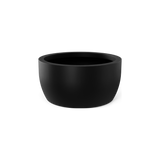 Casablanca low bowl fiberglass planter in Matte Black
