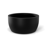 Casablanca bowl fiberglass planter in Matte Black, studio render