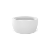 Casablanca low bowl fiberglass planter in Matte Bright White