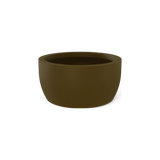 Casablanca low bowl fiberglass planter in Matte Bronze