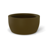 Casablanca bowl fiberglass planter in Matte Bronze, studio render