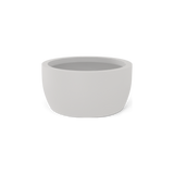 Casablanca low bowl fiberglass planter in Matte Cement Grey