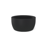 Casablanca low bowl fiberglass planter in Matte Charcoal