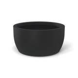 Casablanca bowl fiberglass planter in Matte Charcoal, studio render