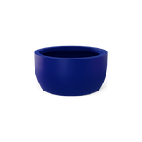Casablanca low bowl fiberglass planter in Matte Cobalt Blue