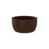 Casablanca low bowl fiberglass planter in Matte Dark Brown