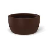 Casablanca bowl fiberglass planter in Matte Dark Brown, studio render