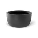 Casablanca bowl fiberglass planter in Matte Gunmetal, studio render