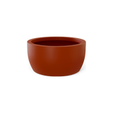 Casablanca low bowl fiberglass planter in Matte Terra Cotta