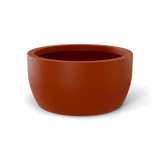 Casablanca bowl fiberglass planter in Matte Terra Cotta, studio render