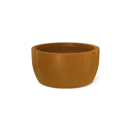 Casablanca low bowl fiberglass planter in Metallic Bronze