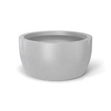 Casablanca bowl fiberglass planter in Metallic Silver, studio render