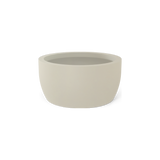 Casablanca low bowl fiberglass planter in Satin Beige