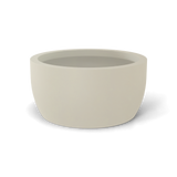 Casablanca bowl fiberglass planter in Satin Beige, studio render