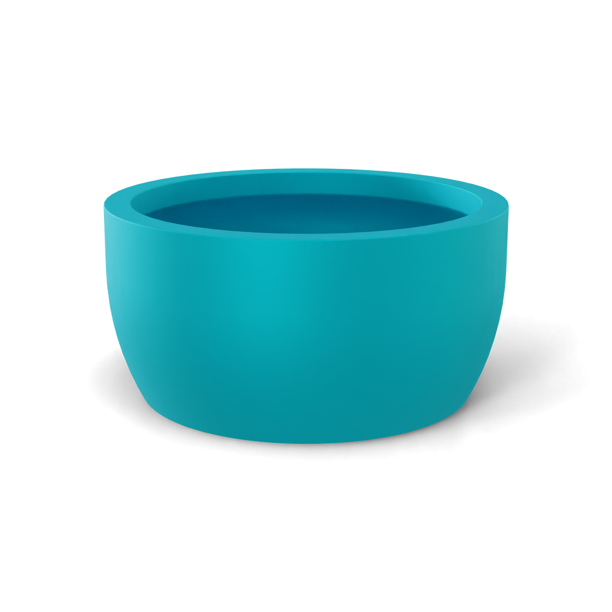 Casablanca bowl fiberglass planter in Satin Seafoam Green, studio render
