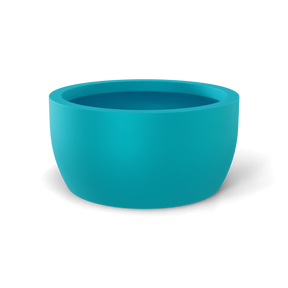 Casablanca bowl fiberglass planter in Satin Seafoam Green, studio render