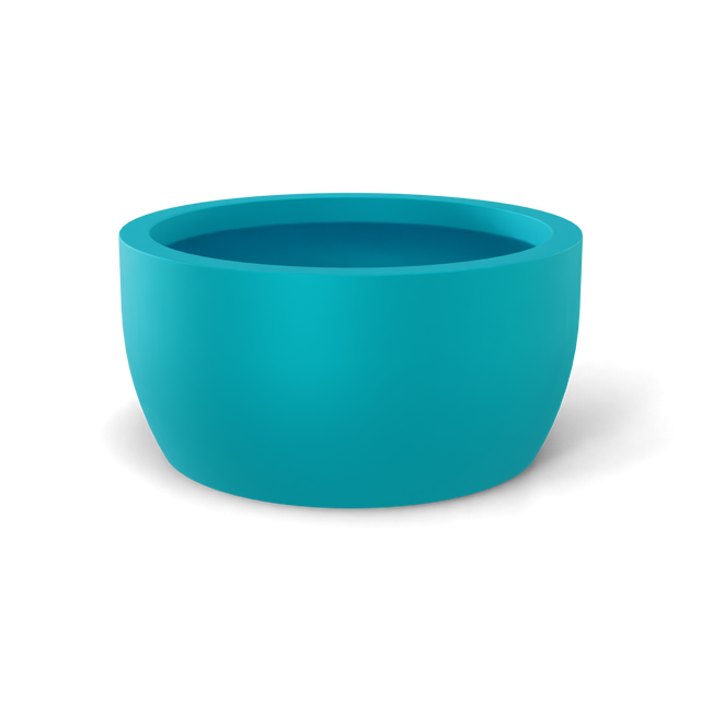Casablanca bowl fiberglass planter in Satin Seafoam Green, studio render