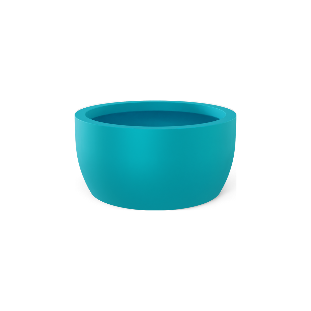 Casablanca low bowl fiberglass planter in Satin Seafoam Green