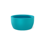 Casablanca low bowl fiberglass planter in Satin Seafoam Green