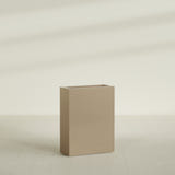 Amesbury Narrow Rectangular Planter in Gloss Metallic Gold, 24"L × 10"D × 32"H, shown empty