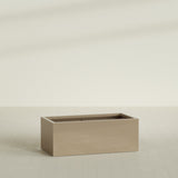Torino Wide Rectangular Planter in Gloss Metallic Gold, 48"L × 24"D × 18"H, shown empty