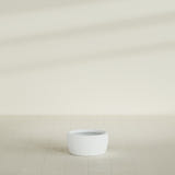 Casablanca Bowl Planter in Matte Bright White, 20"D × 10"H, shown empty
