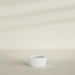 Casablanca Bowl Planter in Matte Bright White, 20"D × 10"H, shown empty