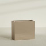 Darwin Rectangular Planter in Gloss Metallic Gold, 48"L × 24"D × 42"H, shown empty