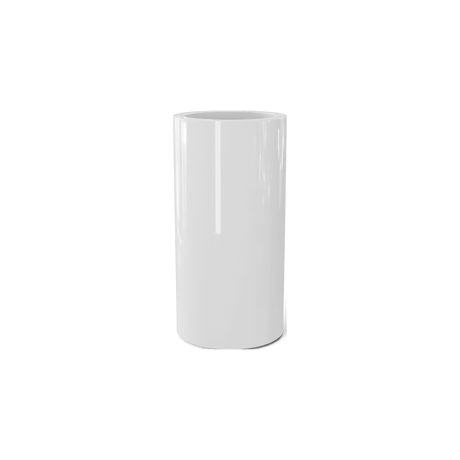 Corry cylinder fiberglass planter in Gloss Bright White