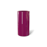 Corry cylinder fiberglass planter in Gloss Eggplant, 10 × 20 in, studio render