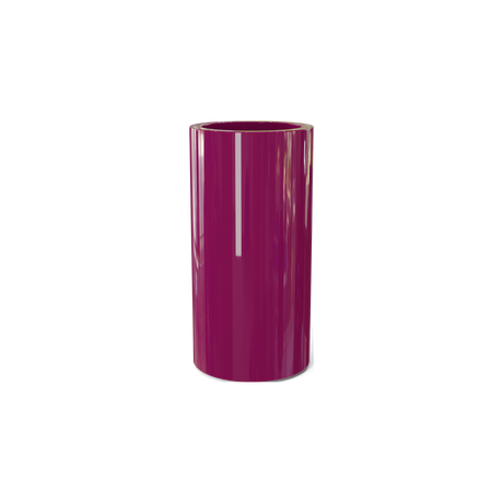 Corry cylinder fiberglass planter in Gloss Eggplant
