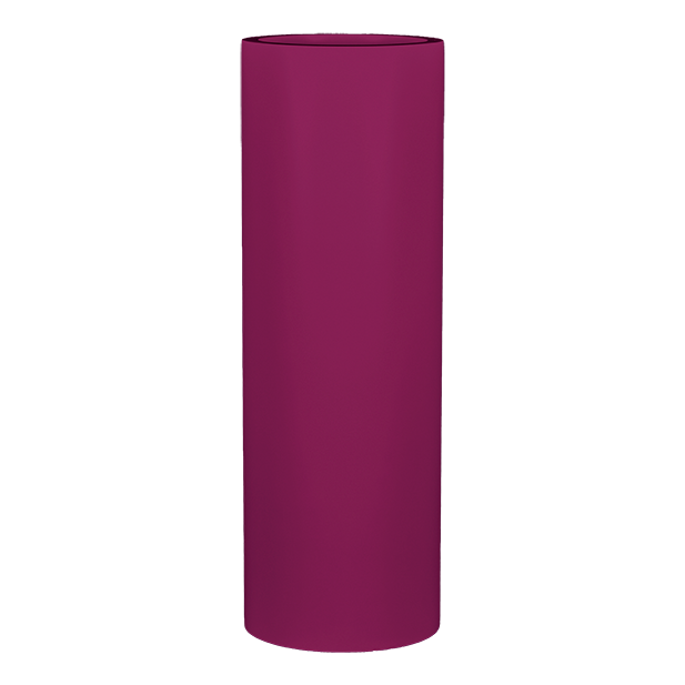 Corry cylinder fiberglass planter in Gloss Eggplant, studio render