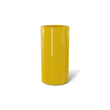 Corry cylinder fiberglass planter in Gloss Saffron, 10 × 20 in, studio render