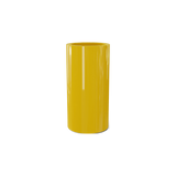 Corry cylinder fiberglass planter in Gloss Saffron