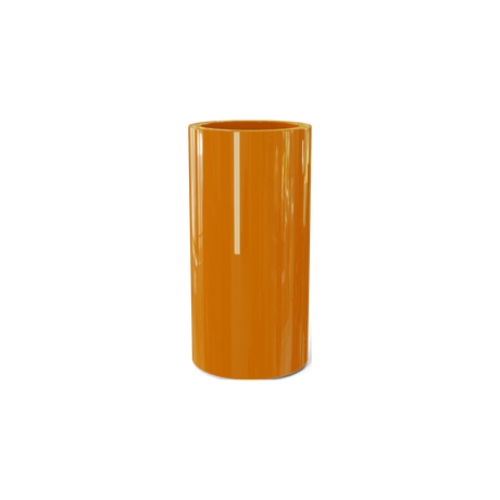 Corry cylinder fiberglass planter in Gloss Tangerine