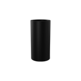 Corry cylinder fiberglass planter in Matte Black