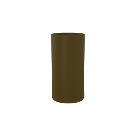 Corry cylinder fiberglass planter in Matte Bronze
