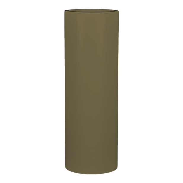 Corry cylinder fiberglass planter in Matte Bronze, studio render