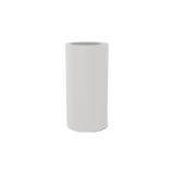 Corry cylinder fiberglass planter in Matte Cement Grey
