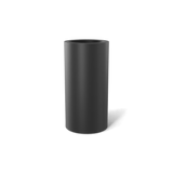 Corry cylinder fiberglass planter in Matte Charcoal, 10 × 20 in, studio render