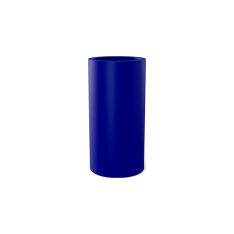 Corry cylinder fiberglass planter in Matte Cobalt Blue