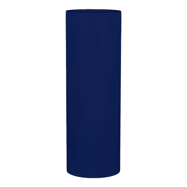 Corry cylinder fiberglass planter in Matte Cobalt Blue, studio render