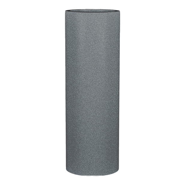 Corry cylinder fiberglass planter in Matte Gunmetal, studio render