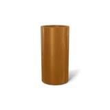 Corry cylinder fiberglass planter in Metallic Bronze, 10 × 20 in, studio render