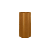 Corry cylinder fiberglass planter in Metallic Bronze